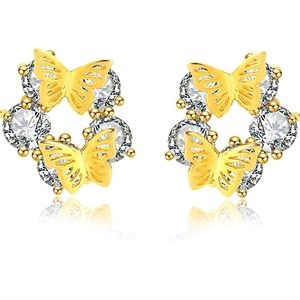 AOBOCO Sterling Silver Infinity Butterfly Earrings